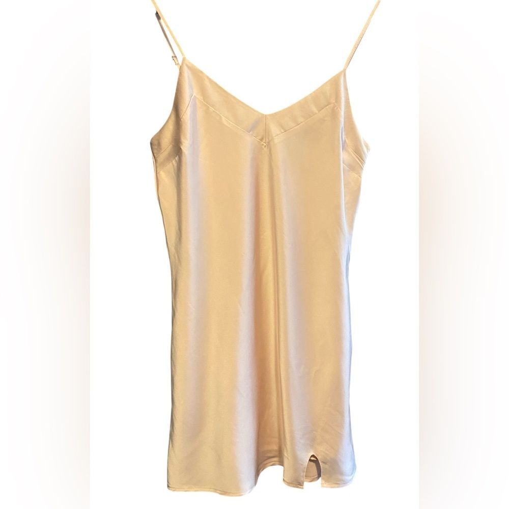 Forever 21 Champayne Lined Slip Dress Size medium